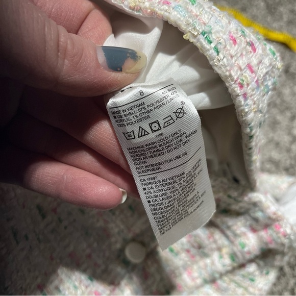 Janie and Jack Girls Boucle Adjustable Waist Fully Lined Shorts Size 8 Easter - Picture 9 of 11